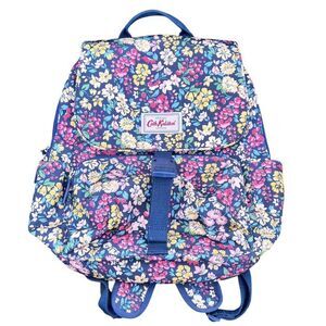 Cath Kidston Navy Blue Floral Buckle Travel School Backpack